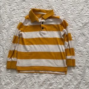 Toddlers white and yellow polo